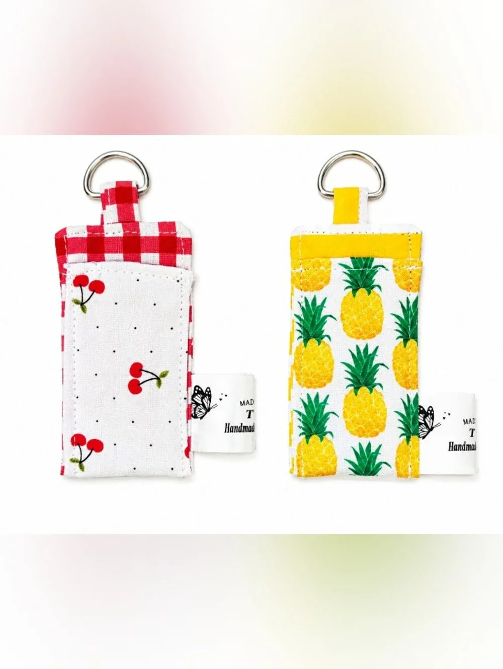 Handmade Fruit Chapstick Holder Keychains
